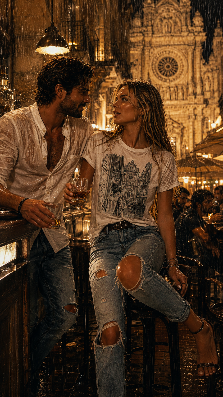 T-Shirt "Lecce Nightlines" - Urban Baroque Collection