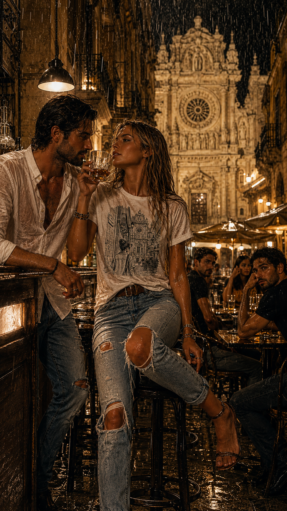 T-Shirt "Lecce Nightlines" - Urban Baroque Collection