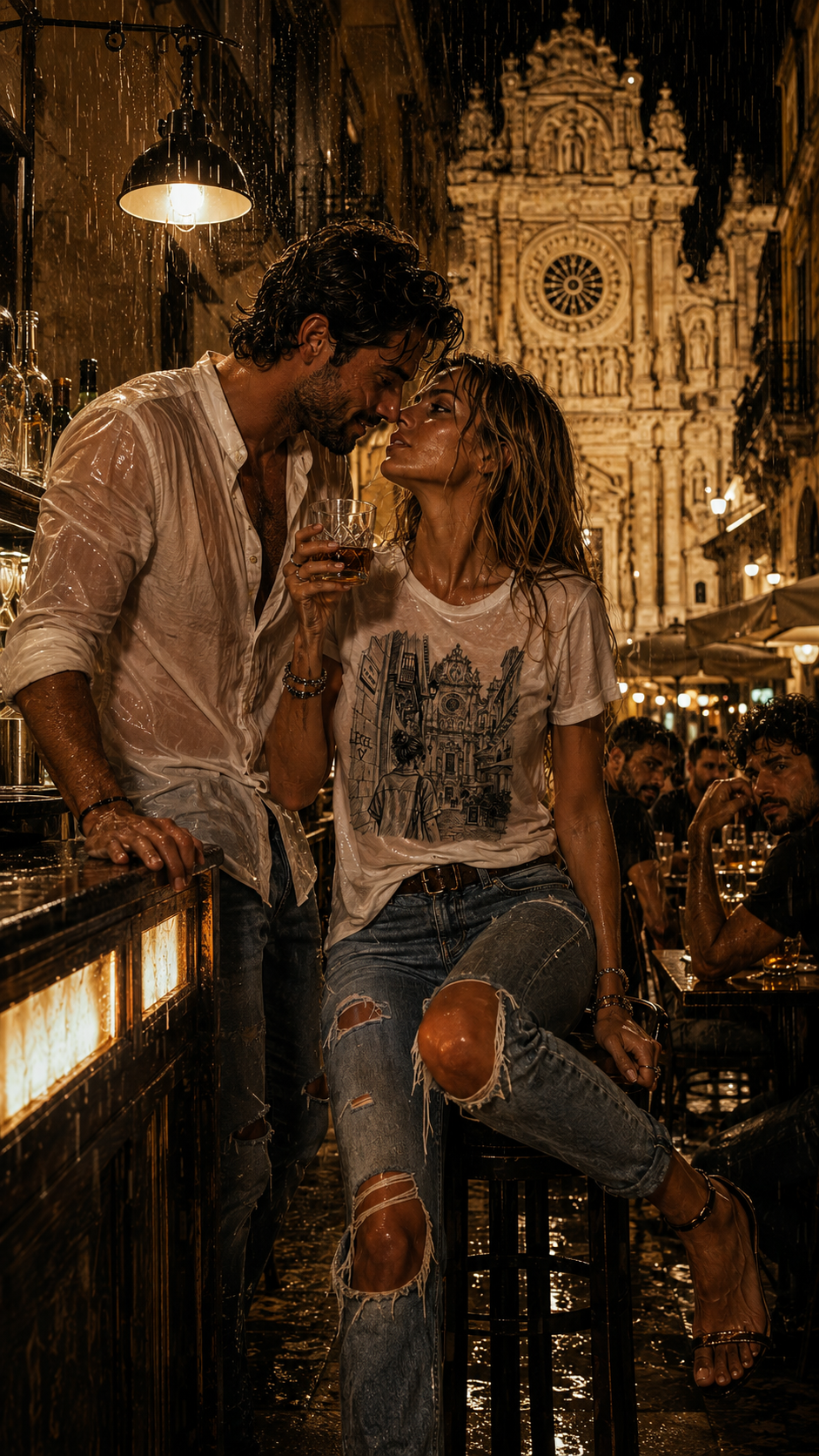 T-Shirt "Lecce Nightlines" - Urban Baroque Collection