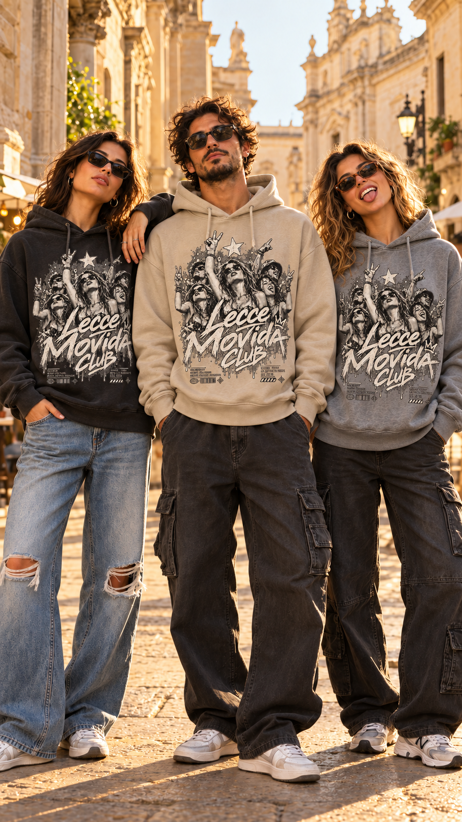 Felpa Con Cappuccio "Lecce Movida Club" | Streetwear Unisex