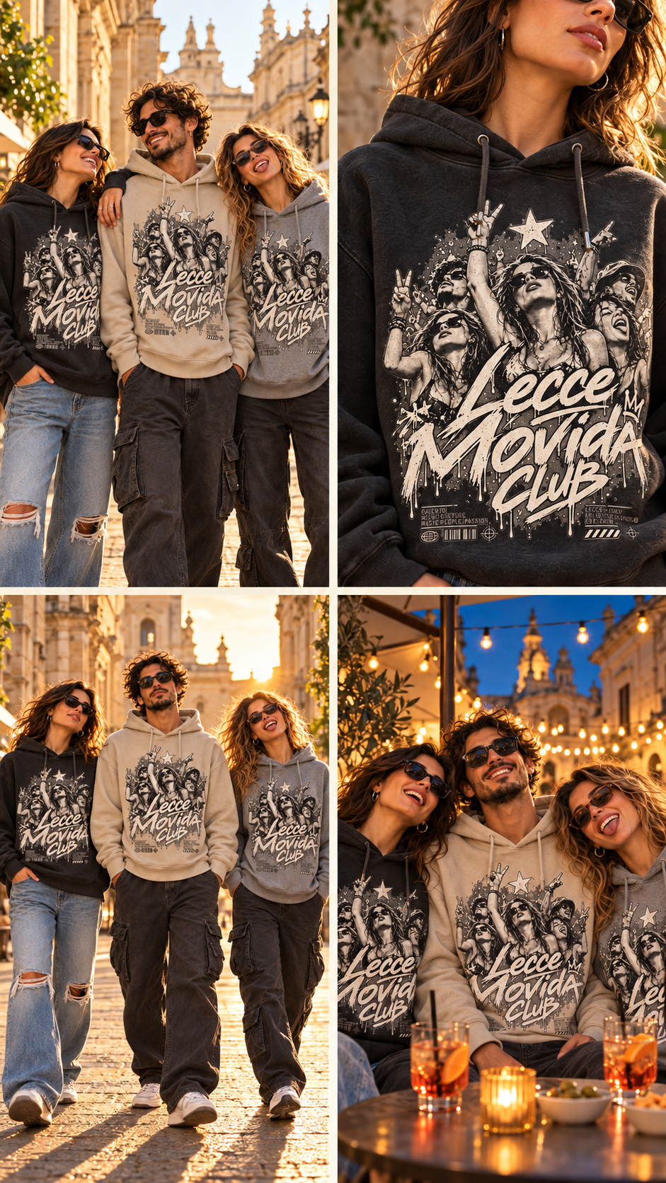 Felpa Con Cappuccio "Lecce Movida Club" | Streetwear Unisex