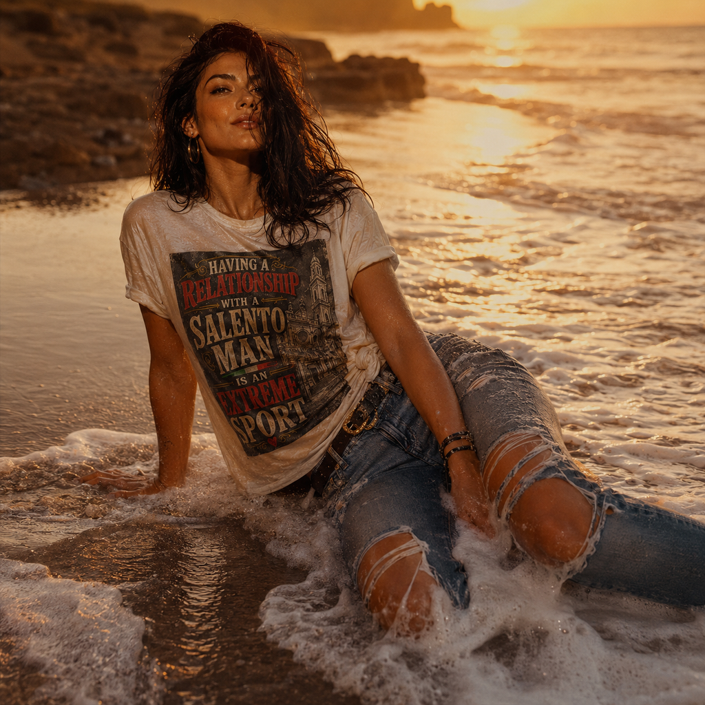 T-Shirt "Having a Relationship with a Salento Man is an Extreme Sport" - Vintage Edition